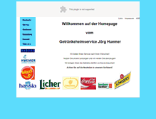 Tablet Screenshot of getraenkeservice-huemer.de